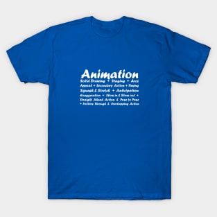 12 Principles of Animation T-Shirt